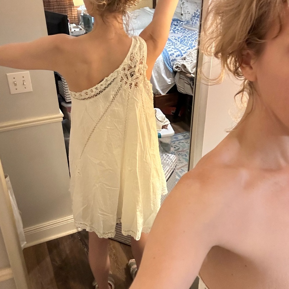 Free People Billie Battenburg One-shoulder Dress size Large - Picture 8 of 14